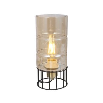 Asztali lámpa, IDEAL TL1, KL108015, 1xE27, füstös árnyalat, fekete, sárgaréz