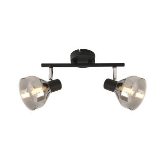 Spotlámpa, INTIM AP2, KL162004, 2xE14, füstös árnyalat, fekete