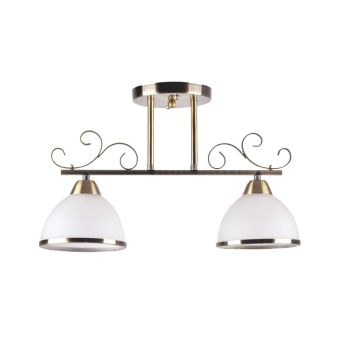 Csillár, IRON 2, LY-3190, 2xE27, fehér, antikolt bronz