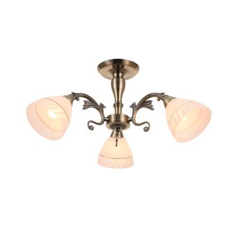 Csillár, ISRA 3, KL103007, 3xE27, fehér, antikolt bronz