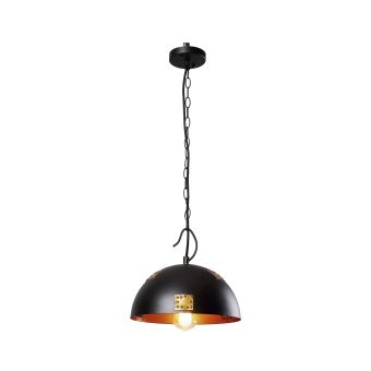 Függesztett csillár, JANUS 2, KL6366, 1xE27, fekete, réz