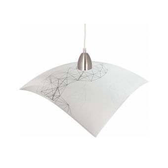 Függesztett csillár, JEWEL 400-S, KL5884, 1xE27, fehér, fekete