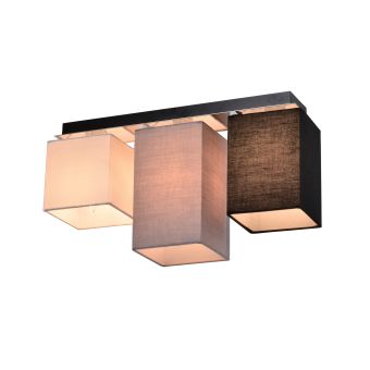 Mennyezeti lámpa, KALIFA 3, KL100009, 3xE14, fehér, szürke, fekete