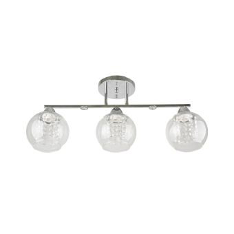 Csillár, KARA 3, LY-3324, 3xE27, átlátszó, króm