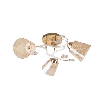 Csillár, KARMA 3, LY-3351, 3xE27, borostyánszín, fehér