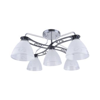 Csillár, KELLO 5, LY-3145, 5xE27, fehér, króm