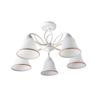 Csillár, KELLY 5, LY-3267, 5xE27, fehér, arany