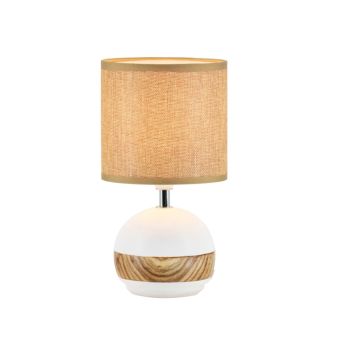 Asztali lámpa, KHARIM, LY-3504, 1xE14, fehér, natúr