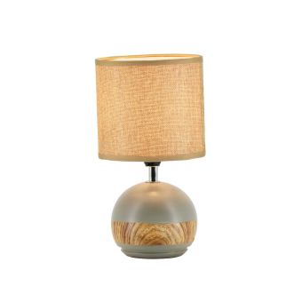 Asztali lámpa, KHARIM, LY-3505, 1xE14, szürke, barna