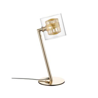 Asztali lámpa, KLASS TL1, 148002, 1xG9, arany, átlátszó