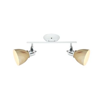 Spotlámpa, KRATER AP2, KL162009, 2xE27, natúr, fehér