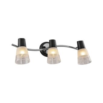 Fali lámpa, LAND PL3, KL6202, 3xE27, fehér, króm, wenge