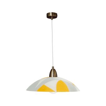 Függesztett csillár, LARISSA D400-S, KL5209, 1xE27, fehér, többszínű