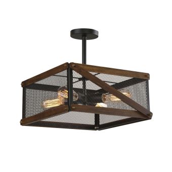 Csillár, LAZARUS 4, KL6345, 4xE27, fekete, natúr