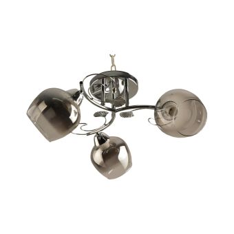 Csillár, LENO PL3, KL100040, 3xE27, füstös árnyalat, króm