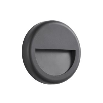 Fali lámpa, LED LUNERA R, KL121052, 4W, 3000-4000-6500K, szürke