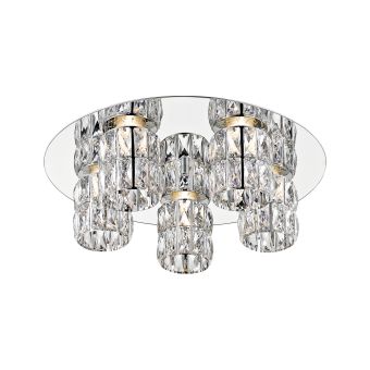 Mennyezeti lámpa, LED MAJESTIC PL5, 140012, 25W, 3000K, króm