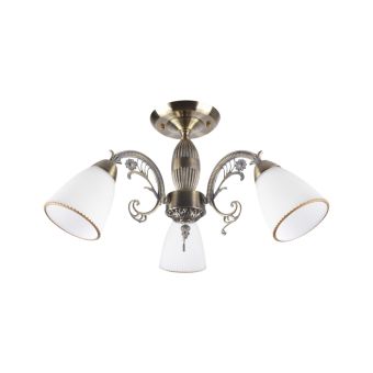 Csillár, MANDY 3, LY-3216, 3xE14, fehér, antikolt bronz