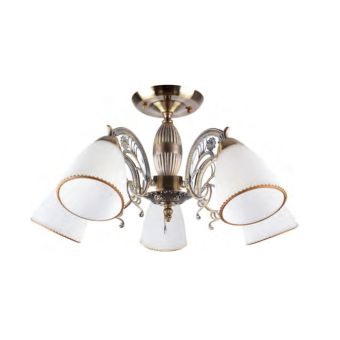 Csillár, MANDY 5, LY-3217, 5xE14, fehér, antikolt bronz