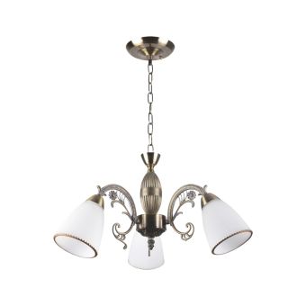 Csillár, MANDY SP3, LY-3242, 3xE14, fehér, antikolt bronz