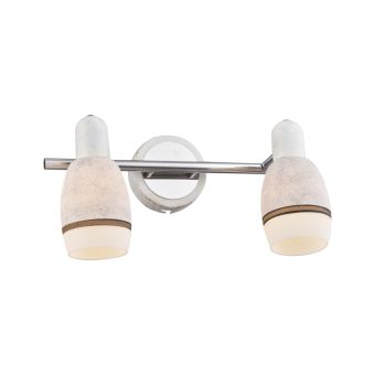 Fali lámpa, MARMO 2, LY-1044, 2xE14, fehér, fekete, arany, króm