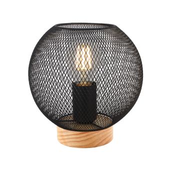 Asztali lámpa, MATROZ TL1, KL108035, 1xE27, fekete, natúr