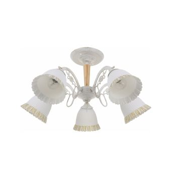 Csillár, MERIDA 5, LY-3455, 5xE27, fehér, natúr, arany