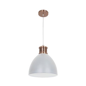 Függesztett csillár, METAL SP1 GRI, KL6242, 1xE27, fehér, réz