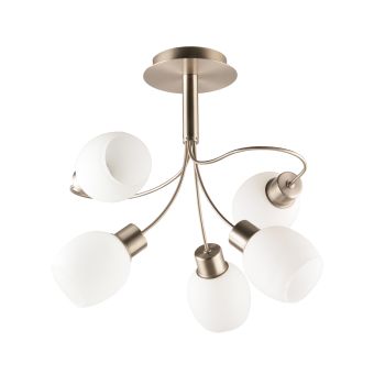 Csillár, MILKY 5, LY-3493, 5xE14, fehér, szatén nikkel