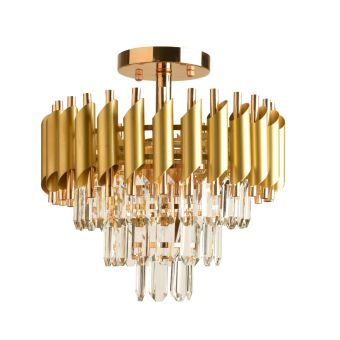 Csillár, MIRRAGE PL5, KL100048, 5xE14, arany, átlátszó