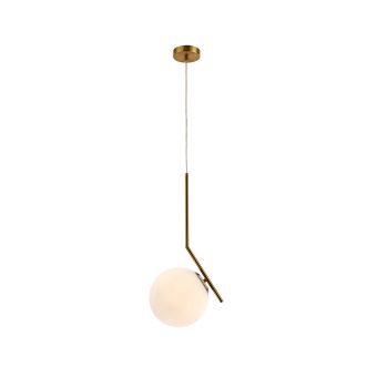 Függesztett csillár, MISTERY SP1 AUR, KL111121, 1xE27, opálfehér, arany