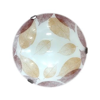 Mennyezeti lámpa, MOSS D300, KL100023, 1xE27, fehér, barna