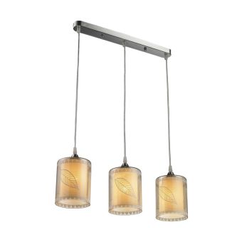 Függesztett csillár, NATURA SP3, LY-3238, 3xE27, borostyánszín, fehér