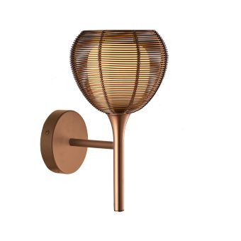 Fali lámpa, NEST AP1, 101008, 1xE14, kávészín, fehér