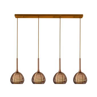 Függesztett csillár, NEST SP4, 114002, 4xE14, kávészín, fehér