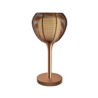 Asztali lámpa, NEST TL1, 108036, 1xE14, kávészín, fehér