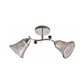 Csillár, NIKITA 2, LY-3375, 2xE27, átlátszó, fekete