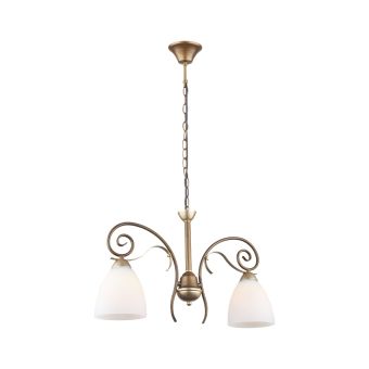 Csillár, NOBILE 2, KL6401, 2xE27, fehér, arany, bronz