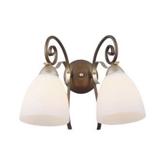 Fali lámpa, NOBILE AP2, KL6400, 2xE27, fehér, arany, bronz