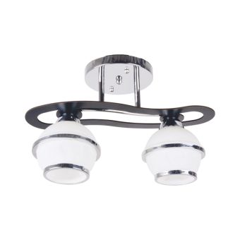 Csillár, ORBIT 2, LY-3072, 2xE27, opálfehér, króm, barna