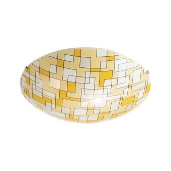 Mennyezeti lámpa, PERLA D250, KL6848, 1xE27, fehér, sárga