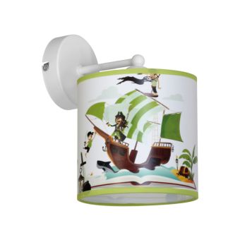Fali lámpa, PIRAT AP1, KL6587, 1xE27, fehér, többszínű