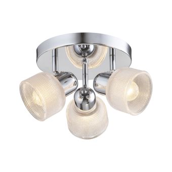 Mennyezeti lámpa, POT 3, LY-1050, 3xE27, átlátszó, króm