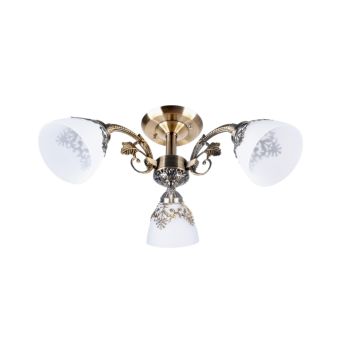 Csillár, PRATO 3, LY-3225, 3xE27, fehér, antikolt bronz