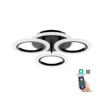 Mennyezeti lámpa, LED PRIMUS PL3, KL151058, 37W, 3000-6500K, fekete