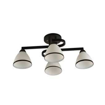 Csillár, PROTON PL4, KL100046, 4xE27, matt fehér, fekete