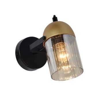 Fali lámpa, RAFAD 1, LY-3496, 1xE27, arany, borostyánszín, fekete