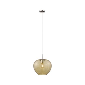 Függesztett csillár, RAIN SP1, 111022, 1xE27, borostyánszín, króm