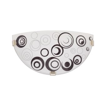 Fali lámpa, RAISSA D300-2, KL8062, 1xE27, fehér, fekete