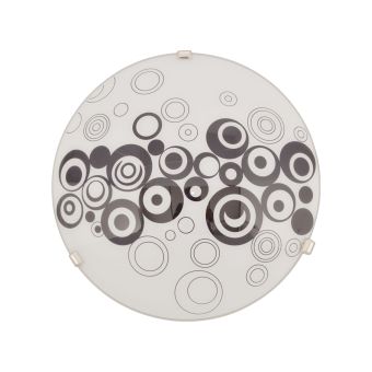 Mennyezeti lámpa, RAISSA D400, KL8060, 2xE27, fehér, fekete